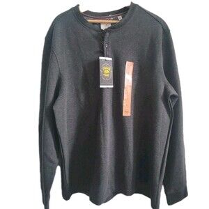 Copper Oak Men's Herley Neck Grey Long Sleeve Top Size L Sweatshirt